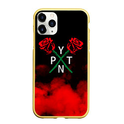 Чехол iPhone 11 Pro матовый PYTN X ROSE, цвет: 3D-желтый