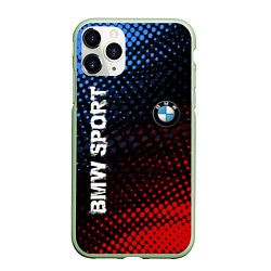 Чехол iPhone 11 Pro матовый BMW SPORT, цвет: 3D-салатовый