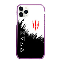 Чехол iPhone 11 Pro матовый The Witcher, цвет: 3D-фиолетовый