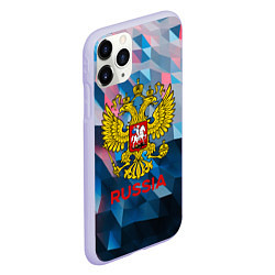 Чехол iPhone 11 Pro матовый RUSSIA, цвет: 3D-светло-сиреневый — фото 2