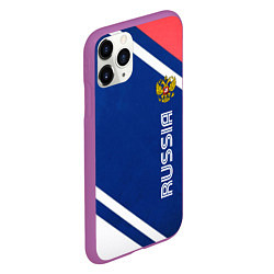 Чехол iPhone 11 Pro матовый RUSSIA SPORT, цвет: 3D-фиолетовый — фото 2