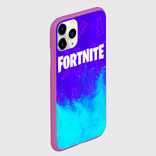 Чехол iPhone 11 Pro матовый FORTNITE ФОРТНАЙТ / 3D-Фиолетовый – фото 2