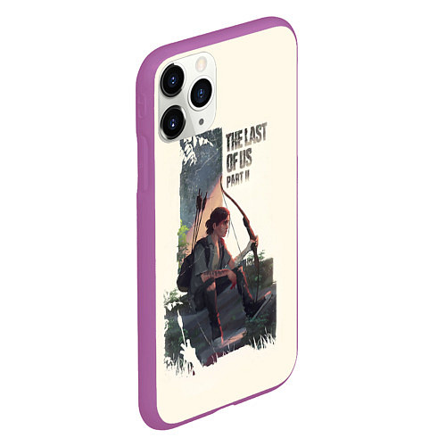 Чехол iPhone 11 Pro матовый The Last of Us 2 / 3D-Фиолетовый – фото 2