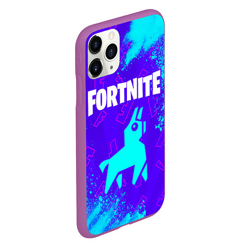 Чехол iPhone 11 Pro матовый FORTNITE ФОРТНАЙТ / 3D-Фиолетовый – фото 2