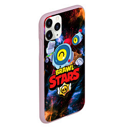 Чехол iPhone 11 Pro матовый BRAWL STARS NANI SPACE, цвет: 3D-розовый — фото 2