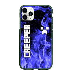 Чехол iPhone 11 Pro матовый MINECRAFT CREEPER