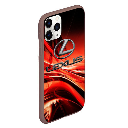 Чехол iPhone 11 Pro матовый LEXUS / 3D-Коричневый – фото 2