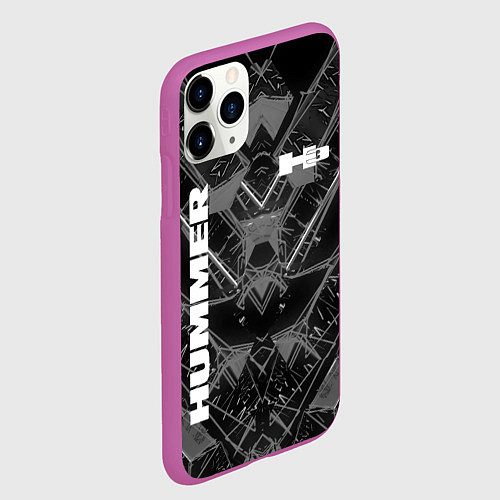 Чехол iPhone 11 Pro матовый HUMMER / 3D-Фиолетовый – фото 2