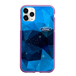 Чехол iPhone 11 Pro матовый FORD, цвет: 3D-фиолетовый