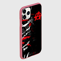 Чехол iPhone 11 Pro матовый Анархия, цвет: 3D-малиновый — фото 2