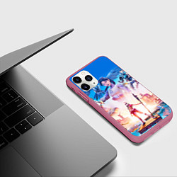 Чехол iPhone 11 Pro матовый ФОРТНАЙТ 3 СЕЗОН, цвет: 3D-малиновый — фото 2