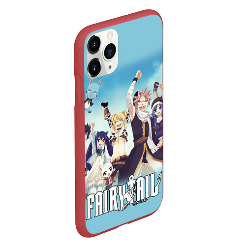 Чехол iPhone 11 Pro матовый FAIRY TAIL ХВОСТ ФЕИ / 3D-Красный – фото 2