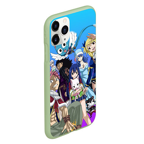 Чехол iPhone 11 Pro матовый FAIRY TAIL ХВОСТ ФЕИ / 3D-Салатовый – фото 2