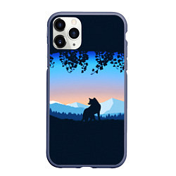 Чехол iPhone 11 Pro матовый WOLF D, цвет: 3D-серый