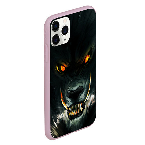 Чехол iPhone 11 Pro матовый ДИКИЙ ВОЛК D / 3D-Розовый – фото 2