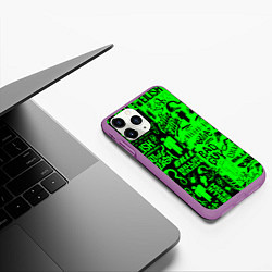 Чехол iPhone 11 Pro матовый BILLIE EILISH БИЛЛИ АЙЛИШ, цвет: 3D-фиолетовый — фото 2