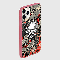 Чехол iPhone 11 Pro матовый CYBERPUNK2077 SAMURAI, цвет: 3D-малиновый — фото 2
