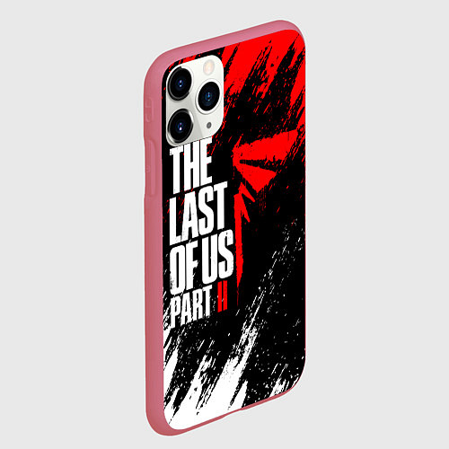 Чехол iPhone 11 Pro матовый THE LAST OF US II / 3D-Малиновый – фото 2