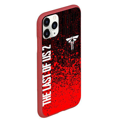 Чехол iPhone 11 Pro матовый The Last of Us: Part 2 / 3D-Красный – фото 2