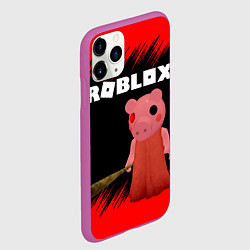 Чехол iPhone 11 Pro матовый Roblox Piggy, цвет: 3D-фиолетовый — фото 2