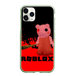 Чехол iPhone 11 Pro матовый Roblox Piggy, цвет: 3D-салатовый