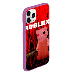 Чехол iPhone 11 Pro матовый Roblox Piggy, цвет: 3D-фиолетовый — фото 2