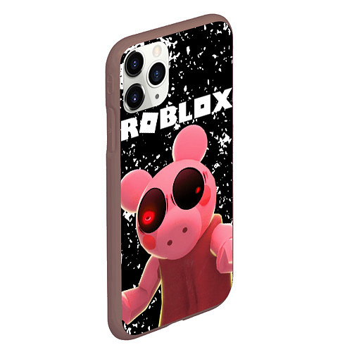 Чехол iPhone 11 Pro матовый Roblox Piggy / 3D-Коричневый – фото 2