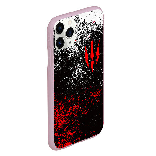 Чехол iPhone 11 Pro матовый ВЕДЬМАК THE WITCHER / 3D-Розовый – фото 2