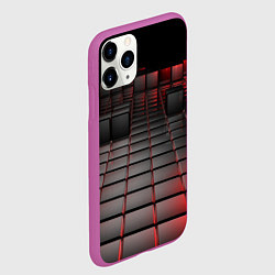 Чехол iPhone 11 Pro матовый КАРБОНОВЫЕ ПЛИТЫ, цвет: 3D-фиолетовый — фото 2