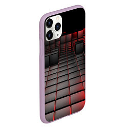 Чехол iPhone 11 Pro матовый КАРБОНОВЫЕ ПЛИТЫ, цвет: 3D-сиреневый — фото 2