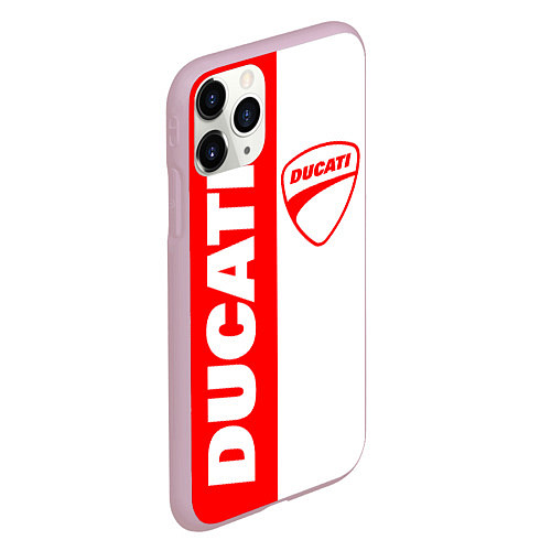 Чехол iPhone 11 Pro матовый DUCATI 4 / 3D-Розовый – фото 2