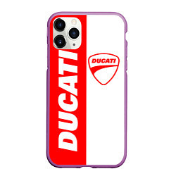 Чехол iPhone 11 Pro матовый DUCATI 4, цвет: 3D-фиолетовый