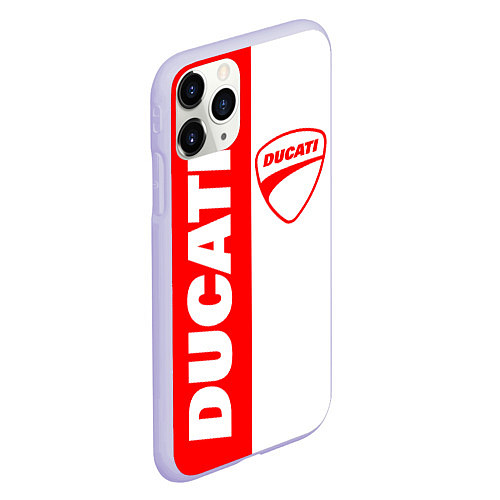 Чехол iPhone 11 Pro матовый DUCATI 4 / 3D-Светло-сиреневый – фото 2