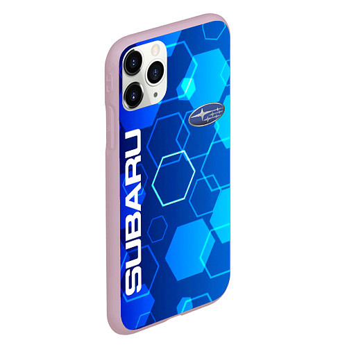 Чехол iPhone 11 Pro матовый SUBARU / 3D-Розовый – фото 2