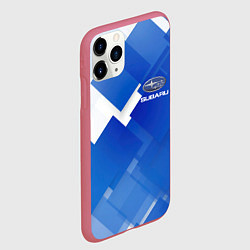 Чехол iPhone 11 Pro матовый SUBARU, цвет: 3D-малиновый — фото 2