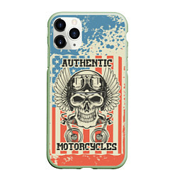 Чехол iPhone 11 Pro матовый Authentic Motorcycle Z, цвет: 3D-салатовый