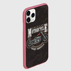 Чехол iPhone 11 Pro матовый American Motorcycle Z, цвет: 3D-малиновый — фото 2