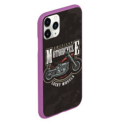 Чехол iPhone 11 Pro матовый American Motorcycle Z, цвет: 3D-фиолетовый — фото 2