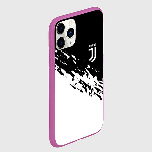 Чехол iPhone 11 Pro матовый JUVENTUS / 3D-Фиолетовый – фото 2
