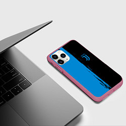 Чехол iPhone 11 Pro матовый JUVENTUS, цвет: 3D-малиновый — фото 2