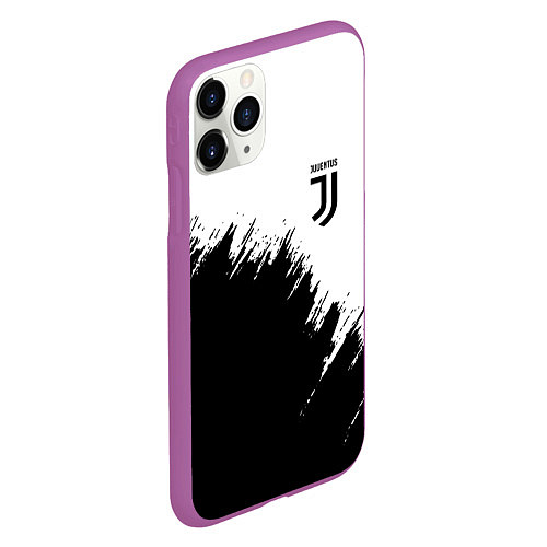 Чехол iPhone 11 Pro матовый JUVENTUS / 3D-Фиолетовый – фото 2