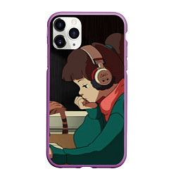 Чехол iPhone 11 Pro матовый STUDY GIRL