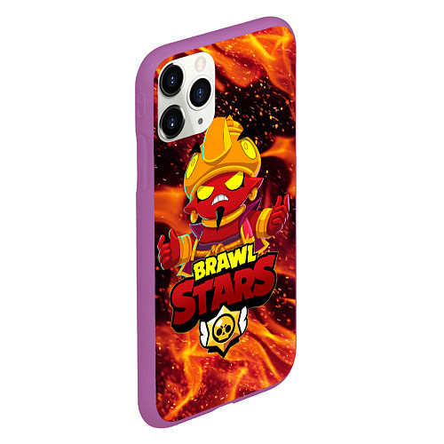 Чехол iPhone 11 Pro матовый BRAWL STARS EVIL GENE ДЖИН / 3D-Фиолетовый – фото 2