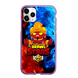 Чехол iPhone 11 Pro матовый BRAWL STARS EVIL GENE ДЖИН