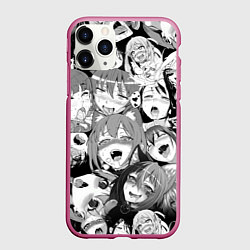 Чехол iPhone 11 Pro матовый СЕНПАЙ SENPAI, цвет: 3D-малиновый