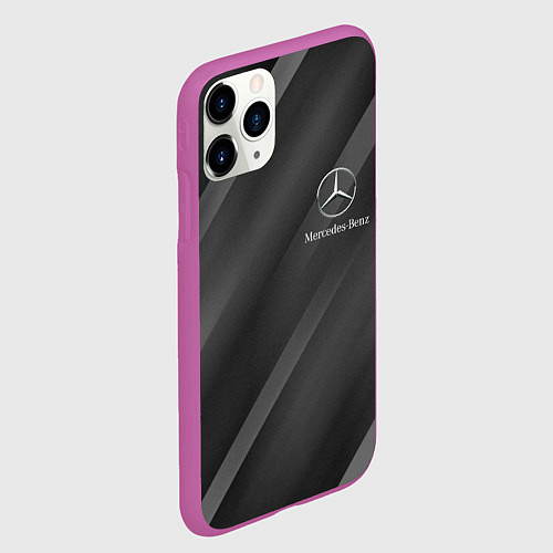 Чехол iPhone 11 Pro матовый MERCEDES / 3D-Фиолетовый – фото 2