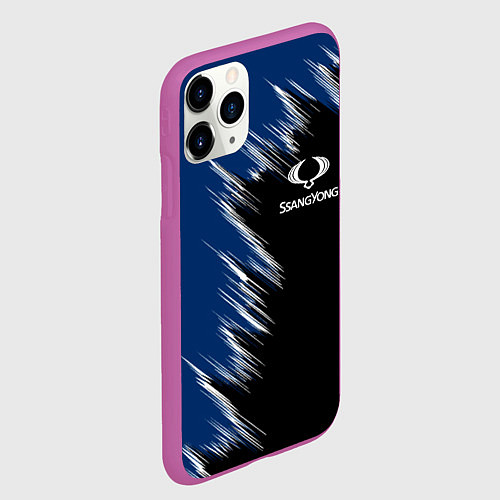 Чехол iPhone 11 Pro матовый SSANGYONG / 3D-Фиолетовый – фото 2