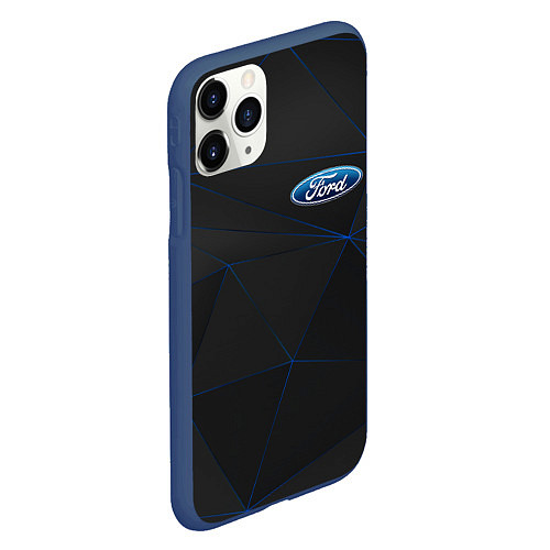 Чехол iPhone 11 Pro матовый FORD / 3D-Тёмно-синий – фото 2