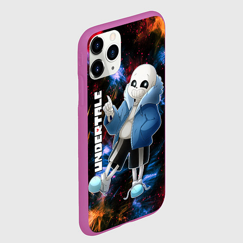 Чехол iPhone 11 Pro матовый UNDERTALE АНДЕРТЕЙЛ / 3D-Фиолетовый – фото 2