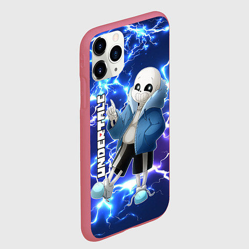 Чехол iPhone 11 Pro матовый UNDERTALE АНДЕРТЕЙЛ / 3D-Малиновый – фото 2